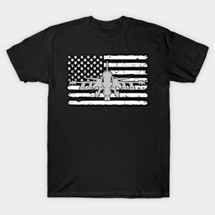 US Flag Airplane Patriotic American Pilot T-Shirt